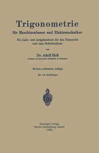 Abbildung von: Trigonometrie für Maschinenbauer und Elektrotechniker - Springer