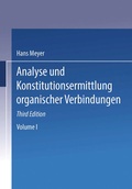 Cover: Analyse und Konstitutions Ermittlung Organischer Verbindungen - Springer