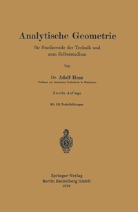Abbildung von: Analytische Geometrie für Studierende der Technik und zum Selbststudium - Springer