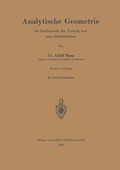 Cover: Analytische Geometrie f&uuml;r Studierende der Technik und zum Selbststudium - Springer