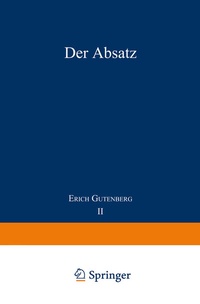 Enlarge image Cover: Der Absatz - Springer