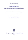 Cover: Gestalttheorie und dialektischer Materialismus - Steinkopff