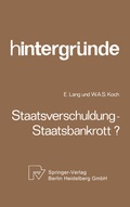 Cover: Staatsverschuldung - Staatsbankrott? - Physica