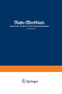Abbildung von: Ruhr-Merkblatt - Springer
