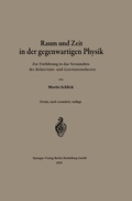 Cover: Raum und Zeit in der gegenw&auml;rtigen Physik - Springer