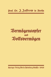Abbildung von: Vermögensopfer und Volksvermögen - Springer