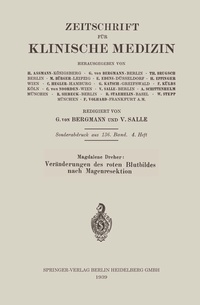 Abbildung von: Veränderungen des roten Blutbildes nach Magenresektion - Springer