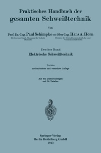 Abbildung von: Praktisches Handbuch der gesamten Schweißtechnik - Springer