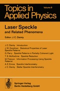 Cover: Laser Speckle and Related Phenomena - Springer