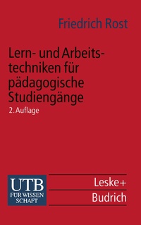 Abbildung von: Lern- und Arbeitstechniken für pädagogische Studiengänge - VS Verlag für Sozialwissenschaften