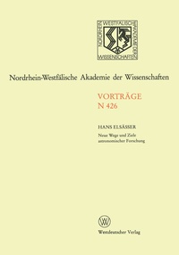 Abbildung von: Neue Wege und Ziele astronomischer Forschung - VS Verlag für Sozialwissenschaften