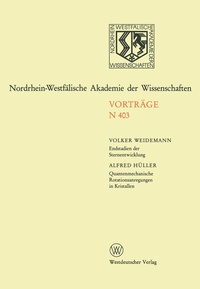 Abbildung von: Endstadien der Sternentwicklung. Quantenmechanische Rotationsanregungen in Kristallen - VS Verlag für Sozialwissenschaften
