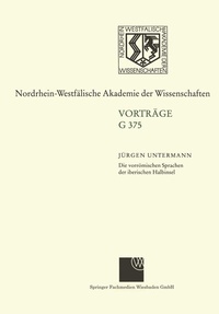 Abbildung von: Die vorrömischen Sprachen der iberischen Halbinsel Wege und Aporien bei ihrer Entzifferung - VS Verlag für Sozialwissenschaften