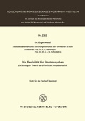 Cover: Die Flexibilit&auml;t der Staatsausgaben - VS Verlag f&uuml;r Sozialwissenschaften