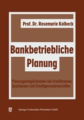 Cover: Bankbetriebliche Planung - Springer Gabler
