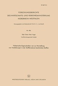 Cover: F&auml;rberische Eigenschaften von zur Herstellung von Verdickungen in der Stoffdruckerei bestimmten Stoffen - VS Verlag f&uuml;r Sozialwissenschaften