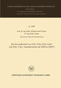 Cover: Die Anwendbarkeit von ZrO2-Y2O3-, ZrO2 - CaO - und ThO2 - Y2O3 - Festelektrolyten bei 1000 bis 1600&deg;C - VS Verlag f&uuml;r Sozialwissenschaften