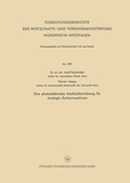 Cover: Eine photoelektrische Nachlaufeinrichtung f&uuml;r Analogie- Rechenmaschinen - Vieweg+Teubner Verlag