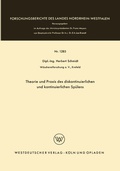 Cover: Theorie und Praxis des diskontinuierlichen und kontinuierlichen Sp&uuml;lens - VS Verlag f&uuml;r Sozialwissenschaften