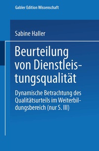 Abbildung von: Beurteilung von Dienstleistungsqualität - Deutscher Universitätsverlag