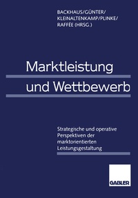 Abbildung von: Marktleistung und Wettbewerb - Springer Gabler