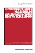 Cover: Unternehmerisches Handeln und gesellschaftliche Entwicklung - VS Verlag f&uuml;r Sozialwissenschaften
