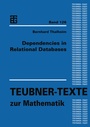 Cover: Dependencies in Relational Databases - Vieweg+Teubner Verlag