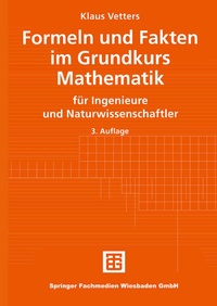 Abbildung von: Formeln und Fakten im Grundkurs Mathematik - Vieweg+Teubner Verlag