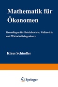 Cover: Mathematik f&uuml;r &Ouml;konomen - Deutscher Universit&auml;tsverlag