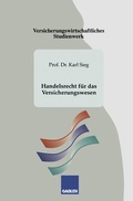 Cover: Handelsrecht f&uuml;r das Versicherungswesen - Springer Gabler