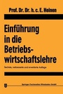 Cover: Einfuehrung in die Betriebswirtschaftslehre - Gabler Verlag