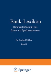 Enlarge image Cover: Bank-Lexikon - Springer Gabler