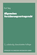 Cover: Allgemeines Versicherungsvertragsrecht - Springer Gabler