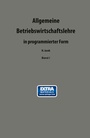 Cover: Allgemeine Betriebswirtschaftslehre in programmierter Form - Springer Gabler