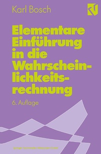 Abbildung von: Elementare Einführung in die Wahrscheinlichkeitsrechnung - Vieweg+Teubner Verlag