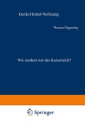 Cover: Wie modern war das Kaiserreich? - VS Verlag f&uuml;r Sozialwissenschaften
