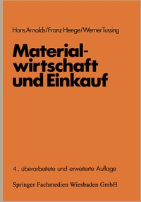 Abbildung von: Materialwirtschaft und Einkauf - Springer Gabler