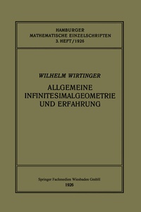 Abbildung von: Allgemeine Infinitesimalgeometrie und Erfahrung - Vieweg+Teubner Verlag