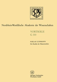 Abbildung von: Die Realität der Massenmedien - VS Verlag für Sozialwissenschaften