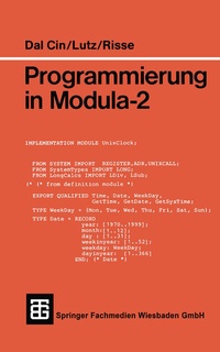 Enlarge image Cover: Programmierung in Modula-2 - Vieweg+Teubner Verlag