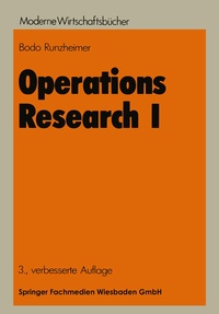Enlarge image Cover: Operations Research I - Springer Gabler