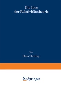 Abbildung von: Die Idee der Relativitätstheorie - Springer