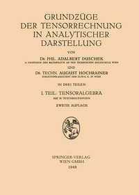 Abbildung von: GrundZüge der Tensorrechnung in Analytischer Darstellung - Springer