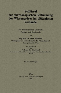 Abbildung von: Schlüssel zur mikroskopischen Bestimmung der Wiesengräser im blütenlosen Zustande - Springer