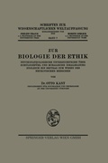Cover: Zur Biologie der Ethik - Springer