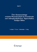 Cover: &Uuml;ber Zusammenh&auml;nge zwischen Wasserhaushalt der Tonminerale und bodenphysikalischen Eigenschaften bindiger B&ouml;den - Springer