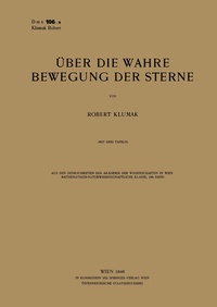 Abbildung von: Über die Wahre Bewegung der Sterne - Springer