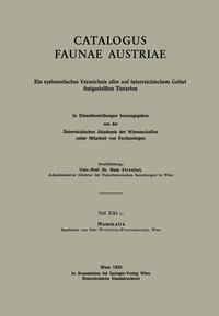 Enlarge image Cover: Mammalia - Springer