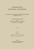 Cover: Coleoptera, Cicindelidae und Carabidae-Carabinae - Springer