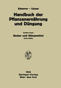 Cover: Boden und D&uuml;ngemittel - Springer